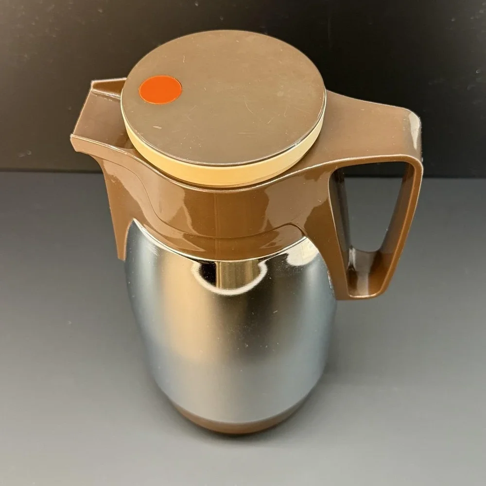 Vintage Dr Zimmermann Thermal Carafe No 950 N West Germany‎ Chrome Brown MCM